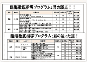 5.がんばり、弱点を振り返ることができる「個人成績表」