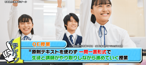 テキストを使わない？双方向の「QE授業」で成績アップ！