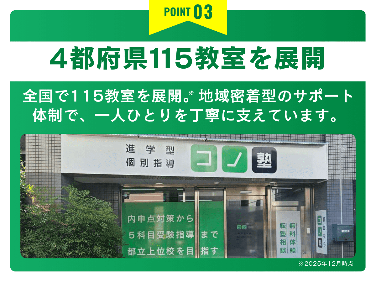 4都府県で100教室以上を展開