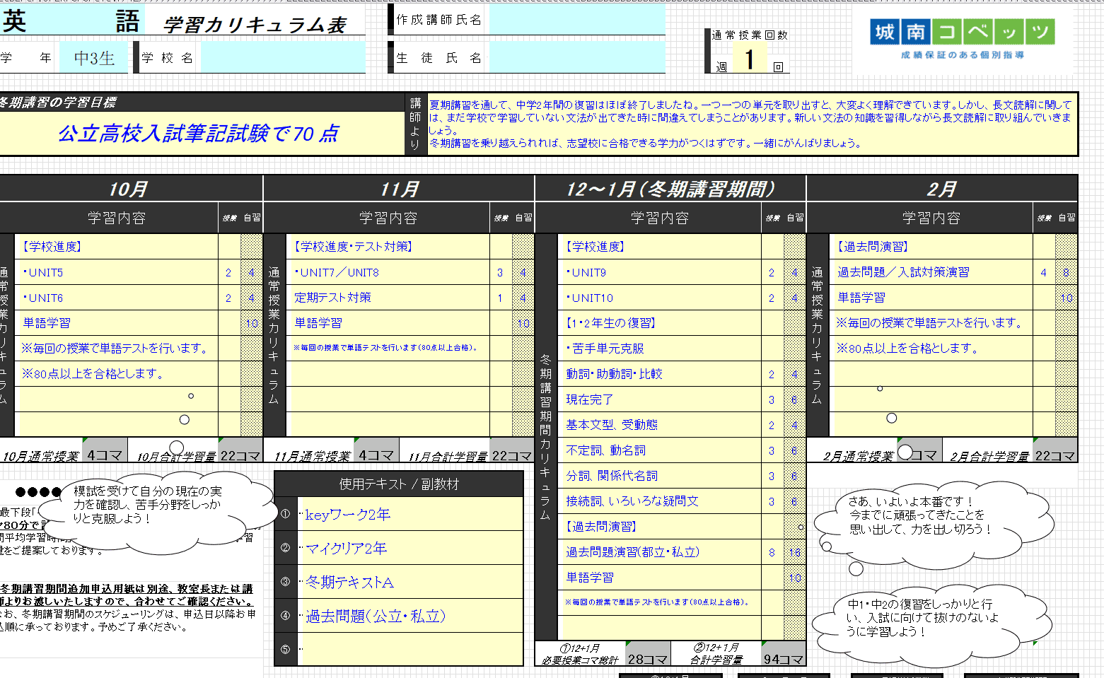 ★コベッツはカリキュラムがオーダーメイド！