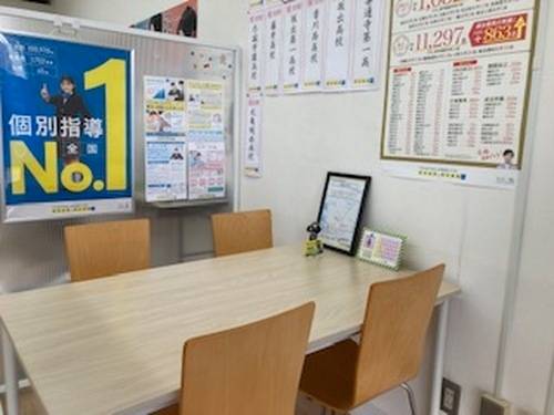 独立した面談席、こちらでお話を伺います！