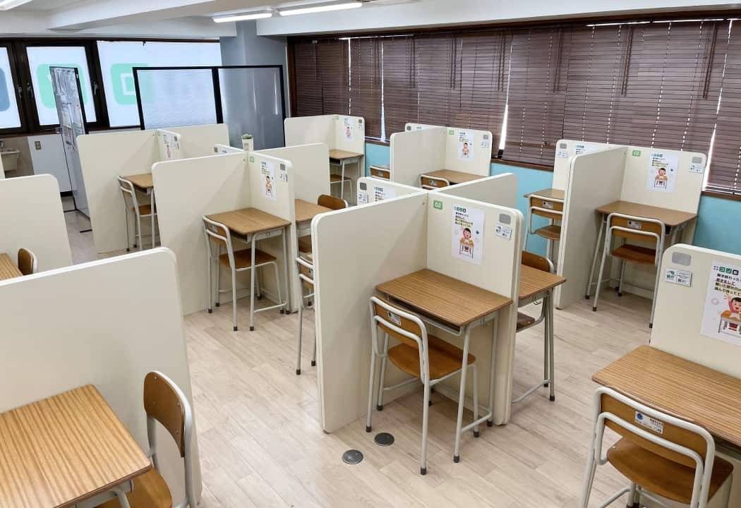 授業に集中しやすい個別のブース