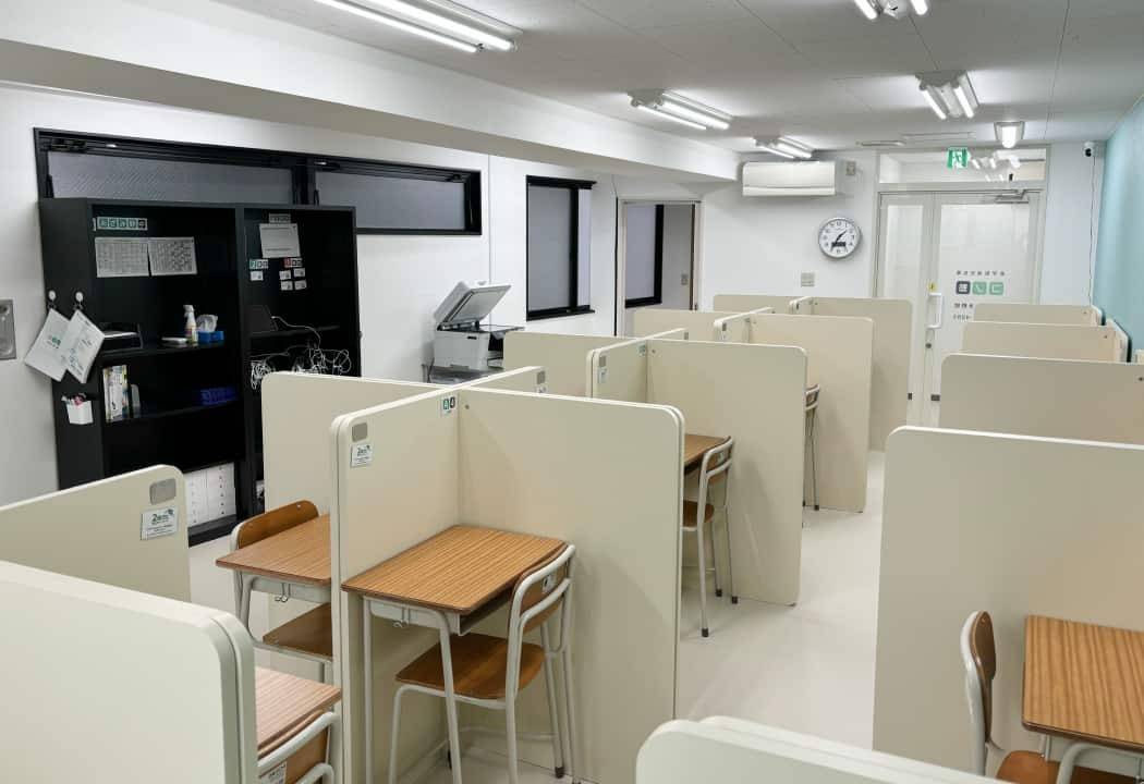 授業に集中しやすい個別のブース