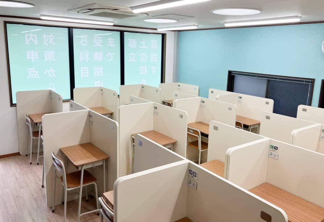 授業に集中しやすい個別のブース