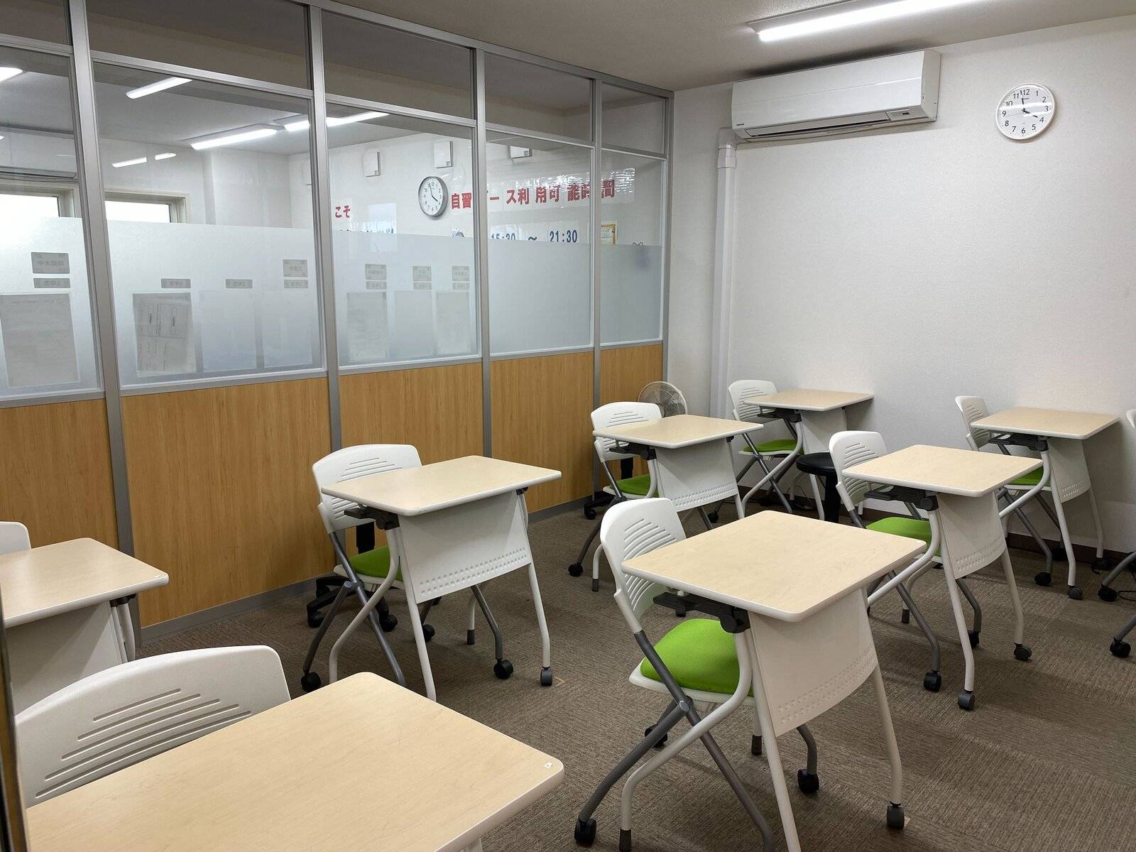 自習や演習授業を実施するブースです。