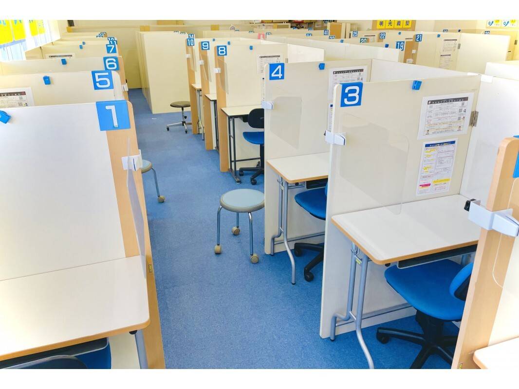 個別ブースで授業に集中！